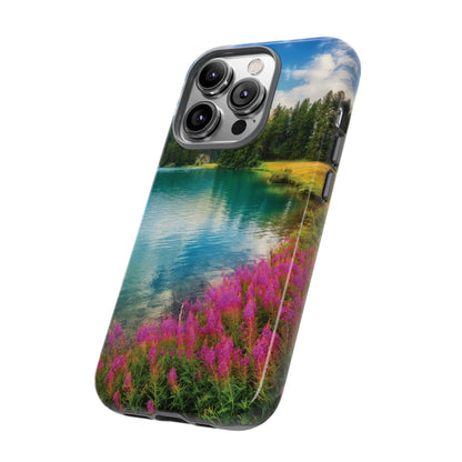 Azure Alpine Lake Phone Case - Protective Phone Case