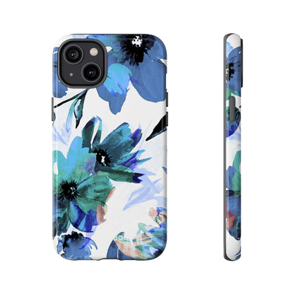 Blue Blossom Radiance iPhone 14 Plus Case - Tough