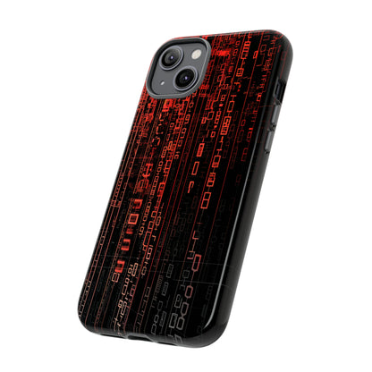 Digital Shield: Red Gradient - Protective Phone Case