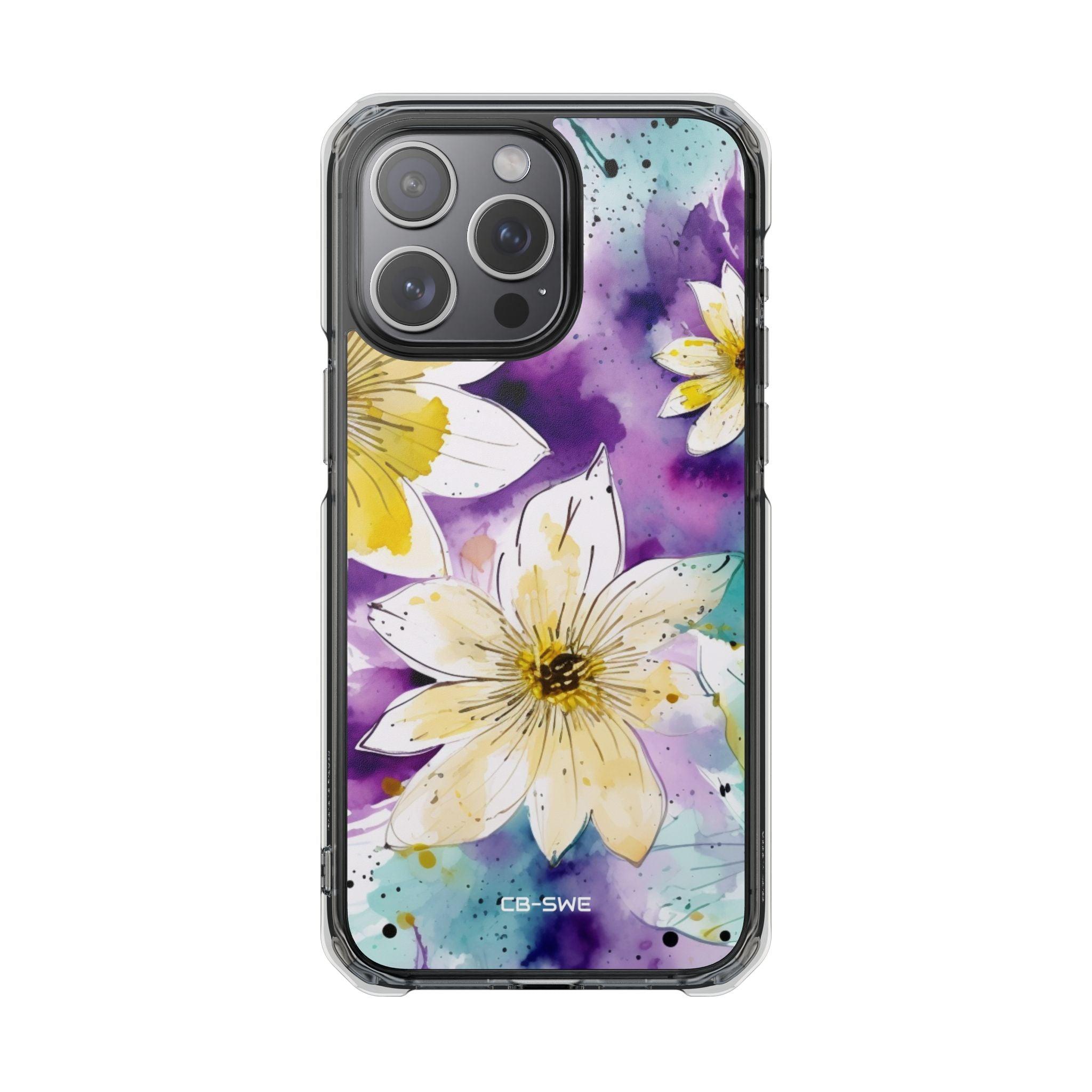 Vibrant Watercolor Flowers iPhone Case - Impact