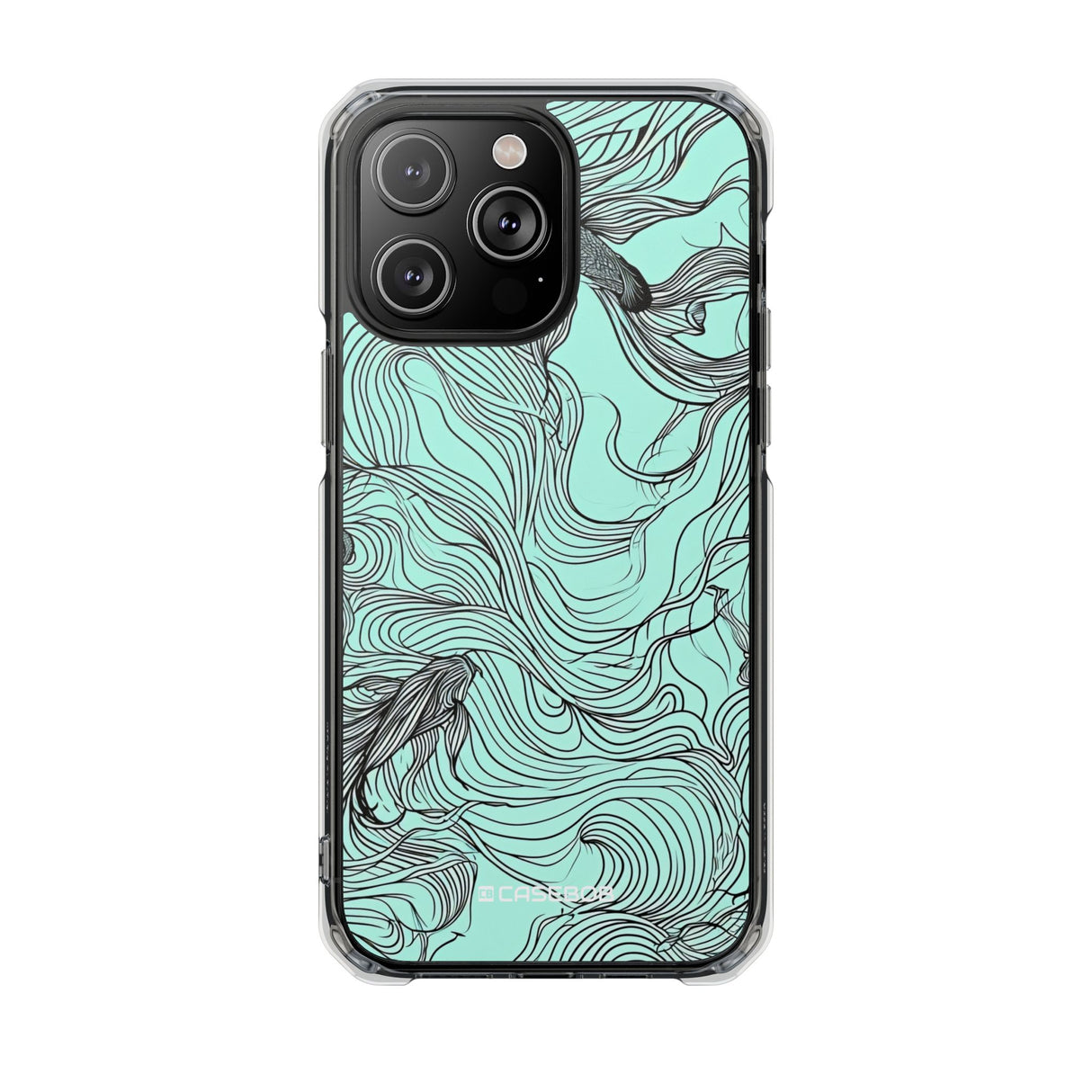 Aqua Serenity – Handyhülle für iPhone (Clear Impact – Magnetisch)