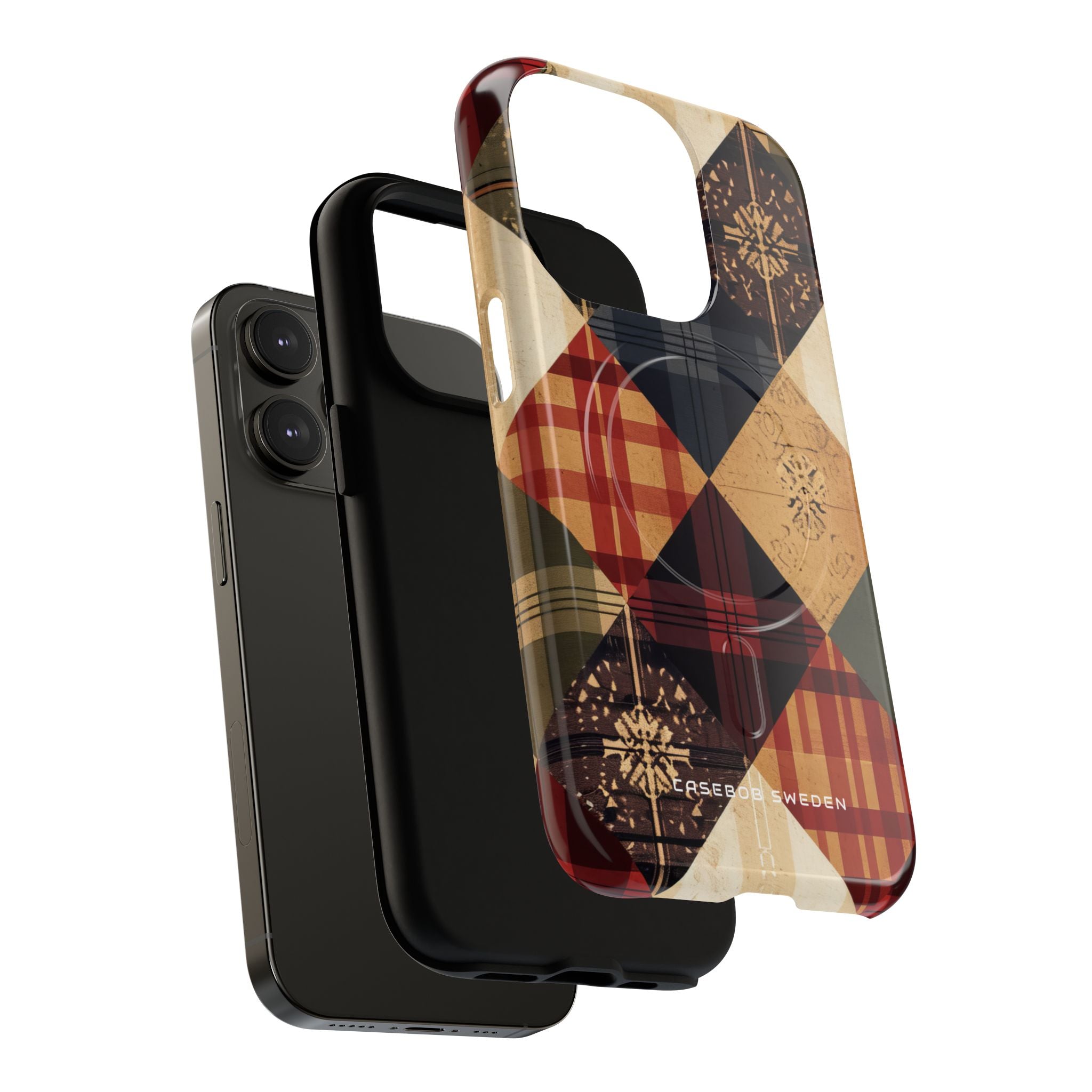 Rustic Geometric Patchwork Harmony iPhone 14 | Tough+ Phone Case