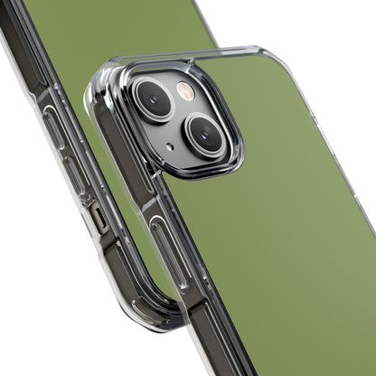 Moss Green - Clear Impact Case for iPhone