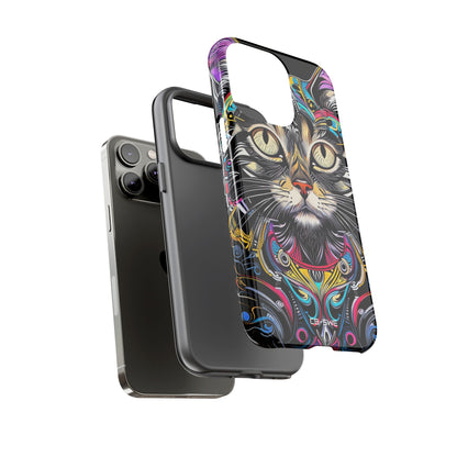 Psychedelic Cat Mirage - iPhone Case
