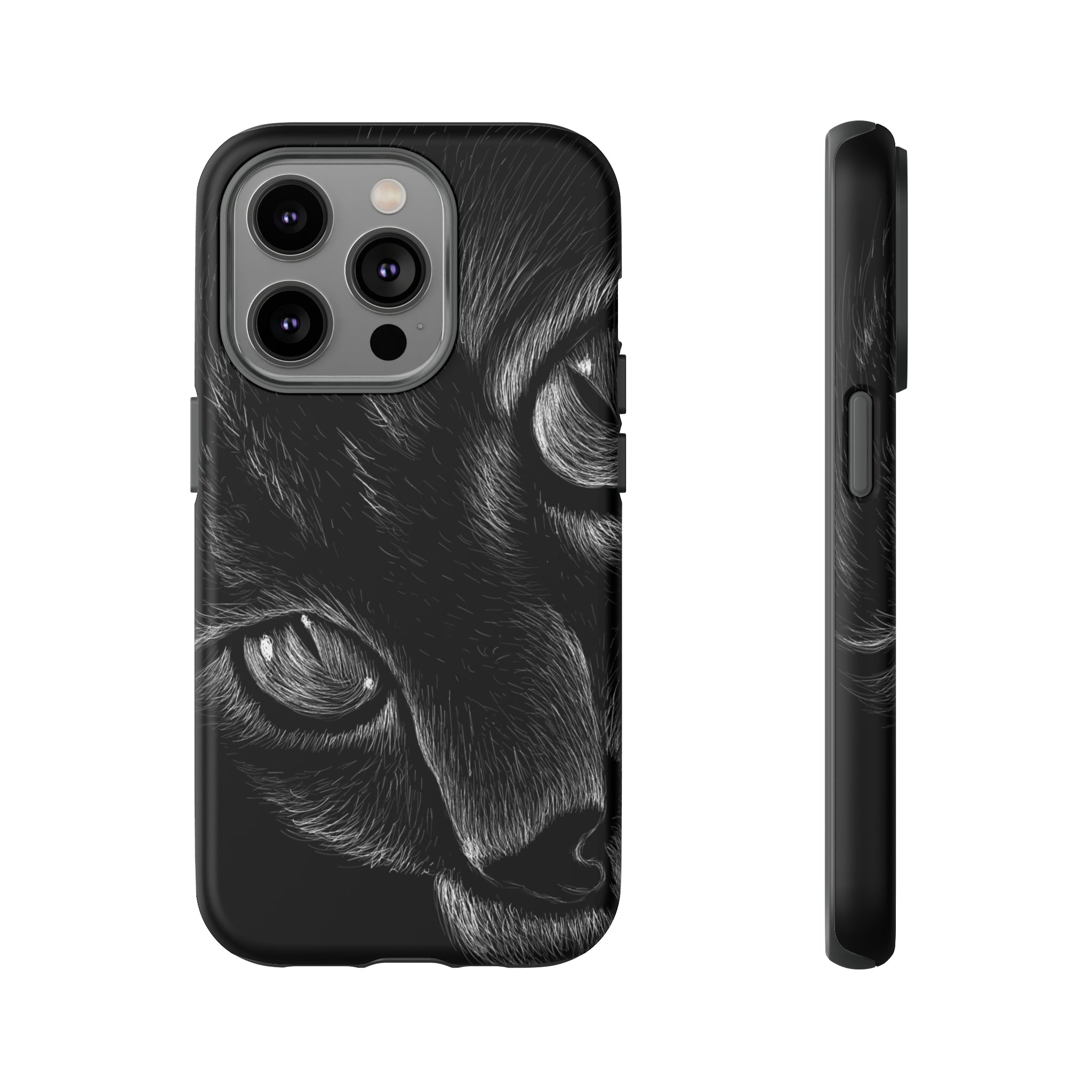 Pencil Drawing Cat - Protective Phone Case