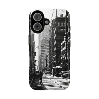 Urban Cityscape Line Perspective iPhone 16 | Tough+ Phone Case