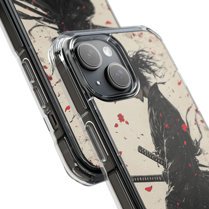 Falling Samurai Petals iPhone Case - Impact