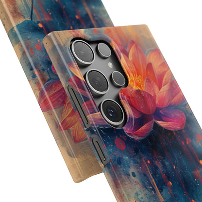 Lotus Blossom Art - Slim Samsung S24 Phone Case