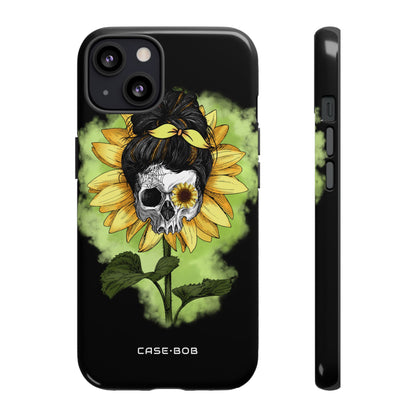 Sunflower Skull iPhone 13 Case - Tough