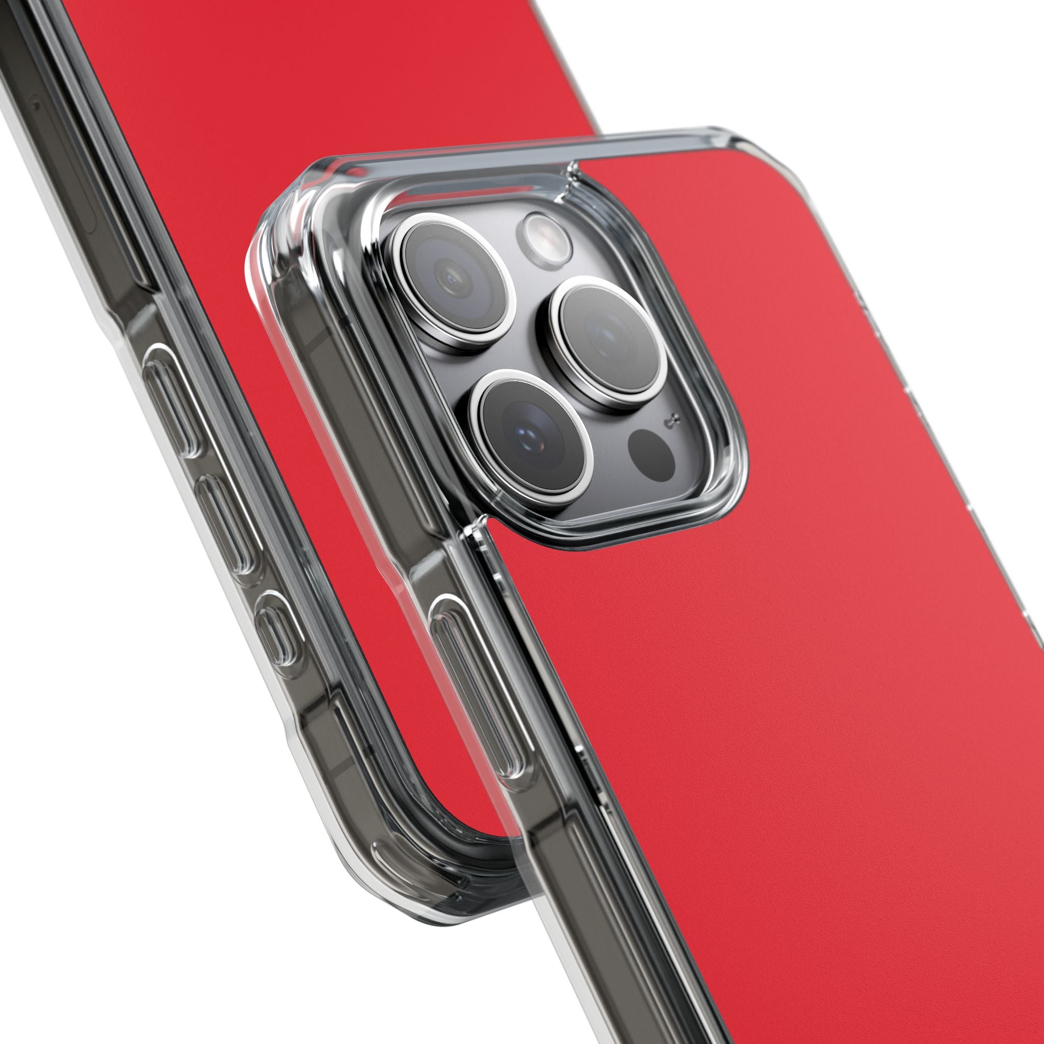 Imperial Red - Clear Impact Case for iPhone