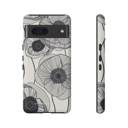 Modern Minimalist Flowers Google Pixel 7 - Tough Phone Case