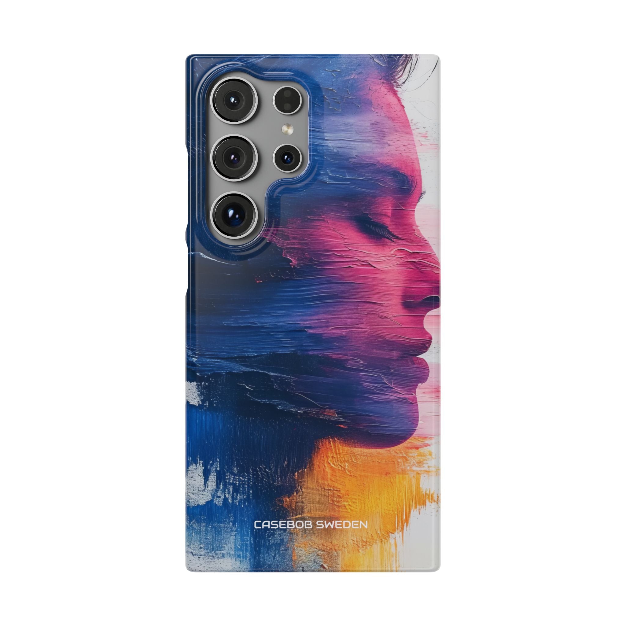 Blue Magenta Portrait - Slim Samsung S24 Phone Case