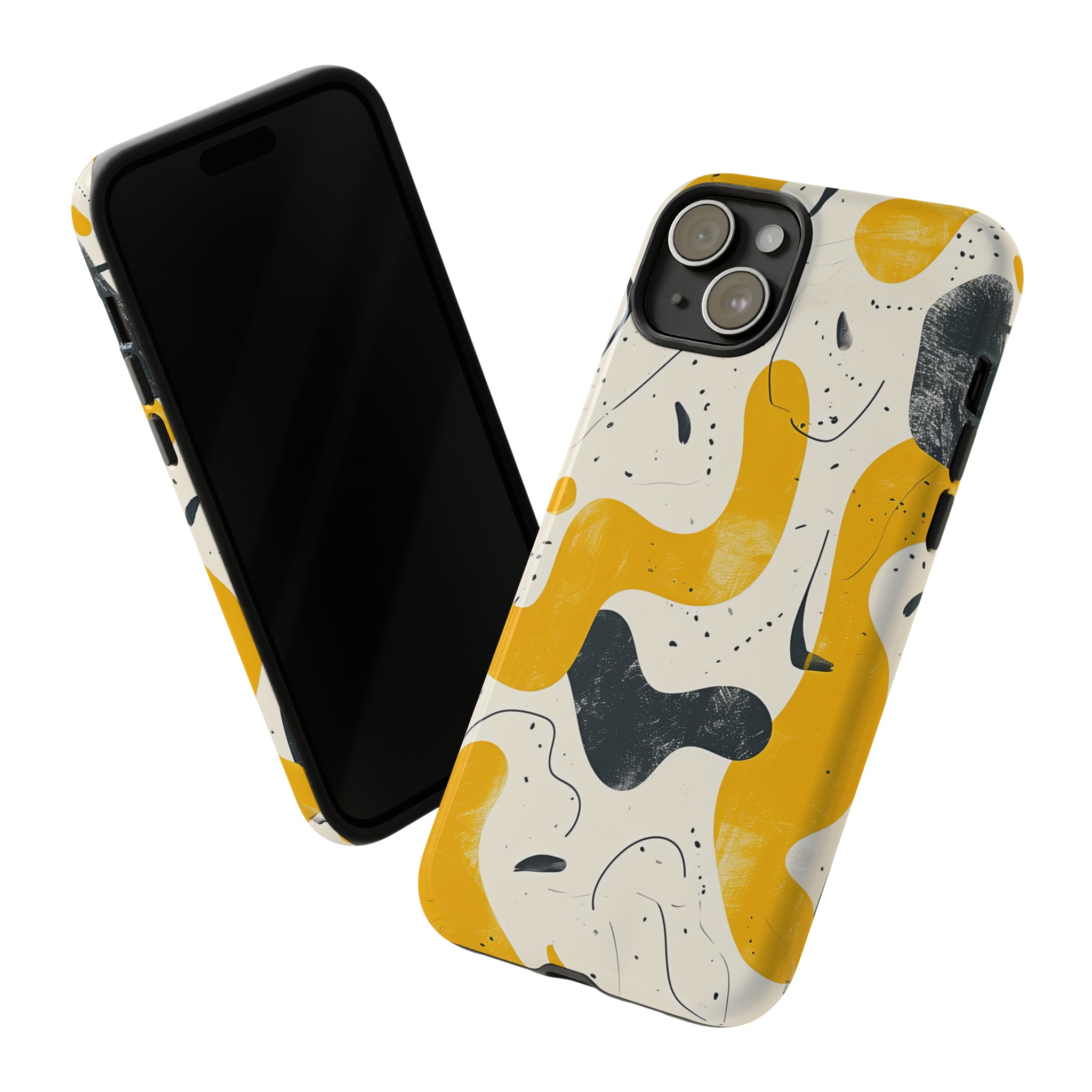 Yellow Linear Harmony - Protective Phone Case