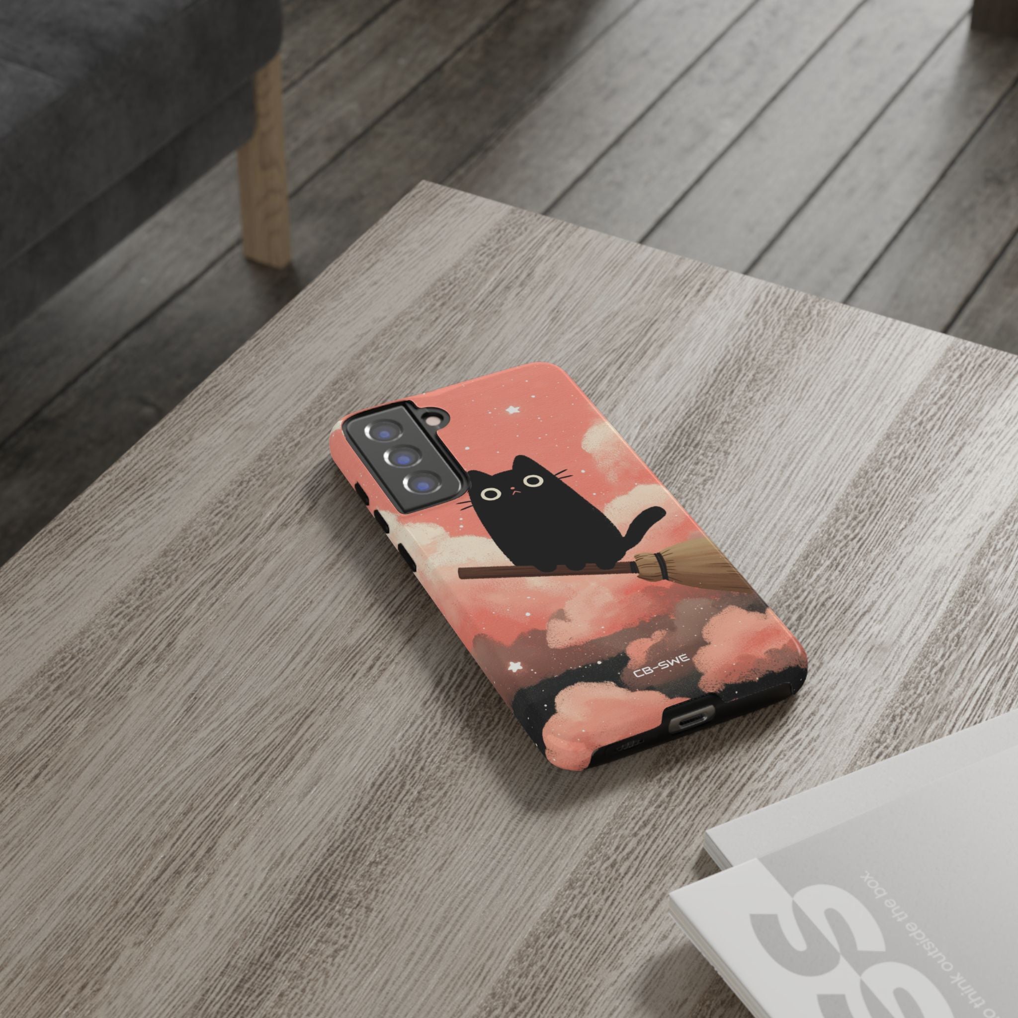 Cat Rides Broom - Samsung Case
