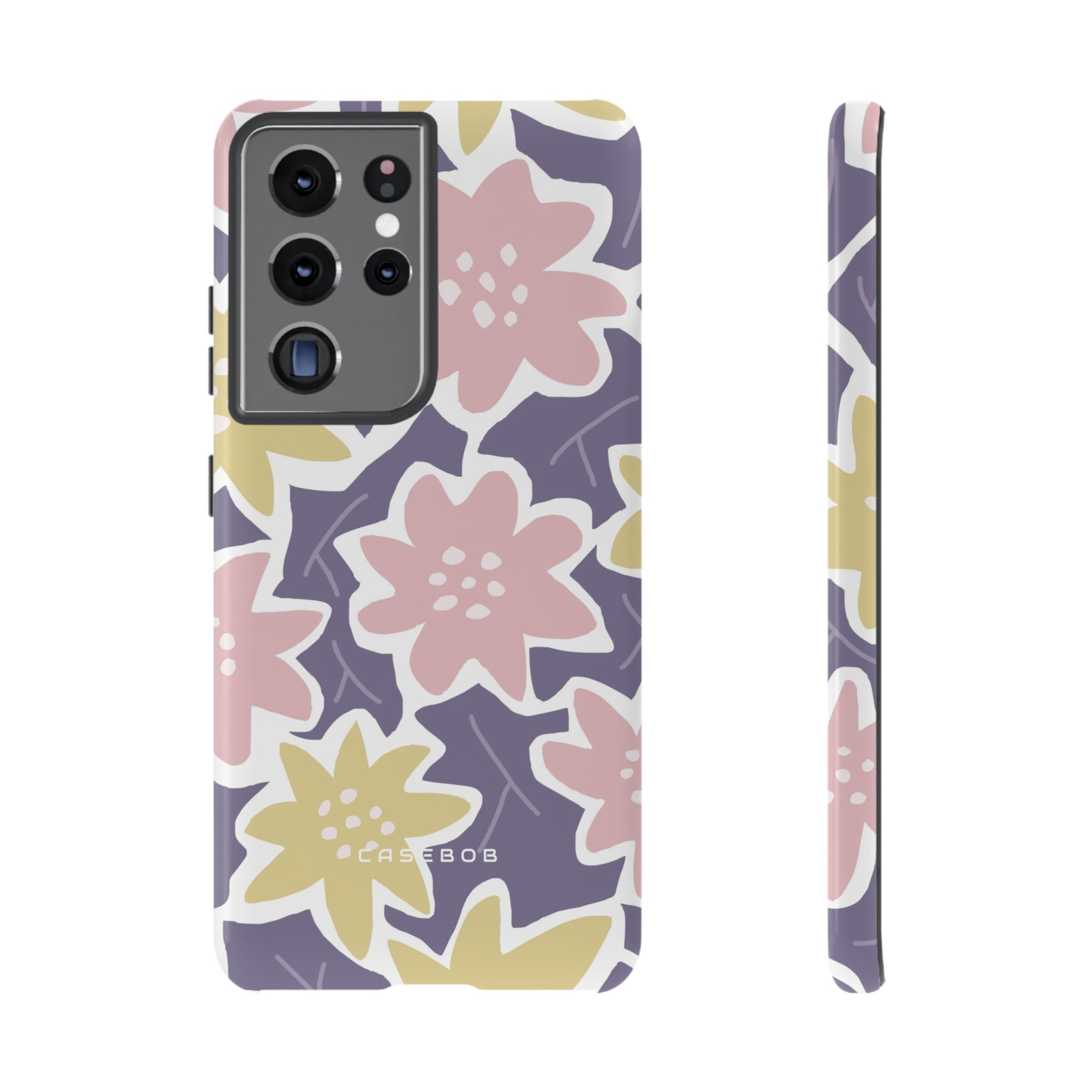 Purple Happy Flower - Protective Phone Case