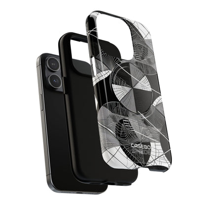 Labirinto a Cerchio Monocromatico iPhone 15 - Tough+