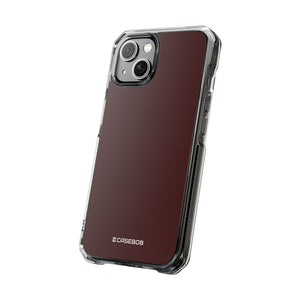 Oxblood Red | Phone Case for iPhone (Clear Impact Case - Magnetic)