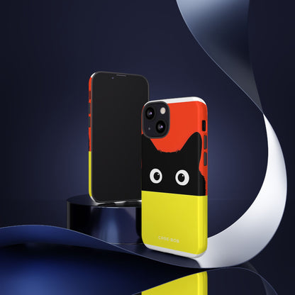 Peekaboo Cat Crimson iPhone 13 Mini Case - Tough