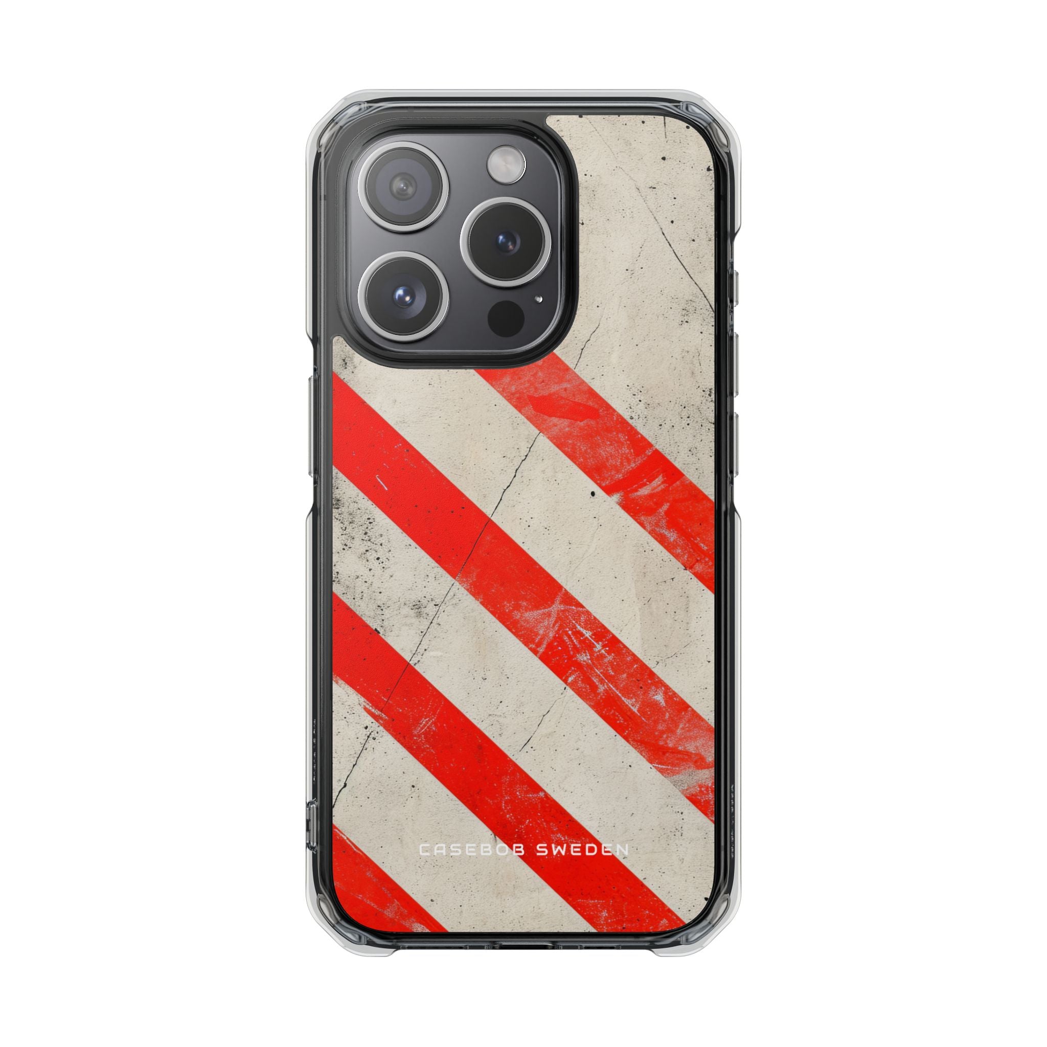 Striker Crimson Stripes iPhone 15 - Clear Impact Phone Case