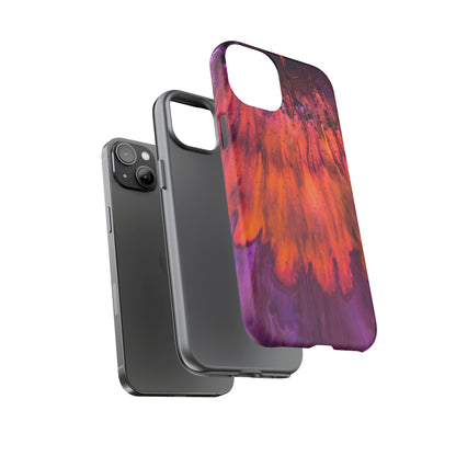 Orange Flow Ink Art iPhone Case (Protective) Phone Case