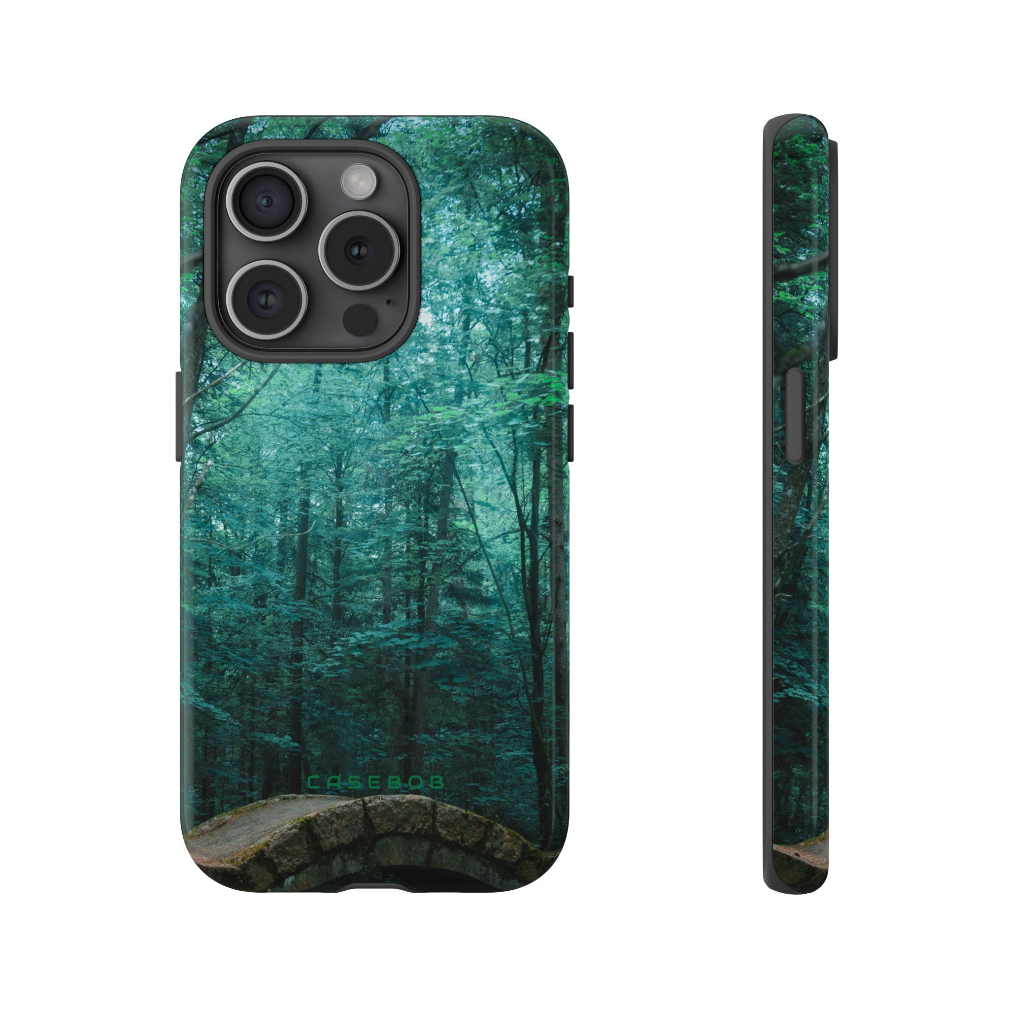 Mystical Forest with Stone Bridge - Protective Phone Case