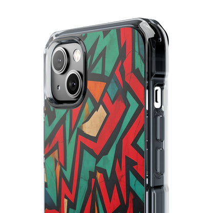 Vivid Geometry Dance iPhone Case - Impact