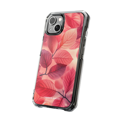 Pink Purple Nature Pattern - Clear Impact iPhone 14 Phone Case