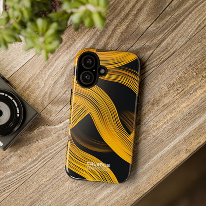 Yellow Flow Lines iPhone 16 - Tough