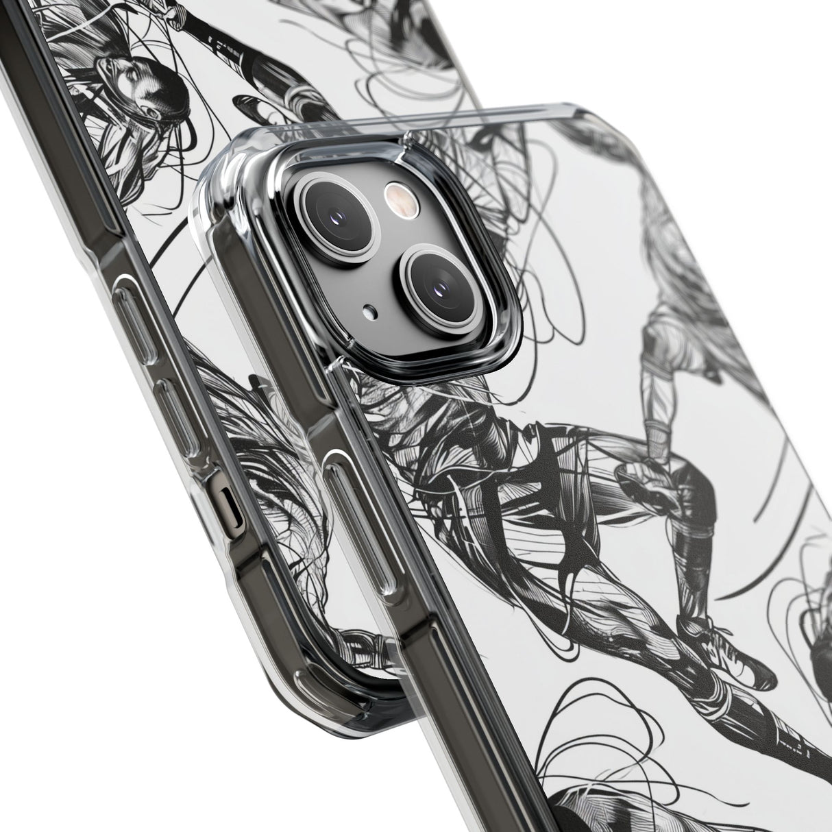 Dynamic Athletic Surrealism - Phone Case for iPhone (Clear Impact - Magnetic)