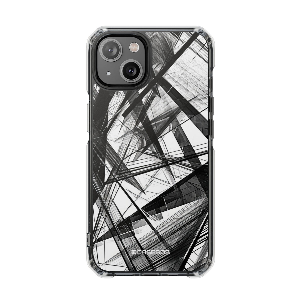 Monochrome Chaos - Phone Case for iPhone (Clear Impact - Magnetic)