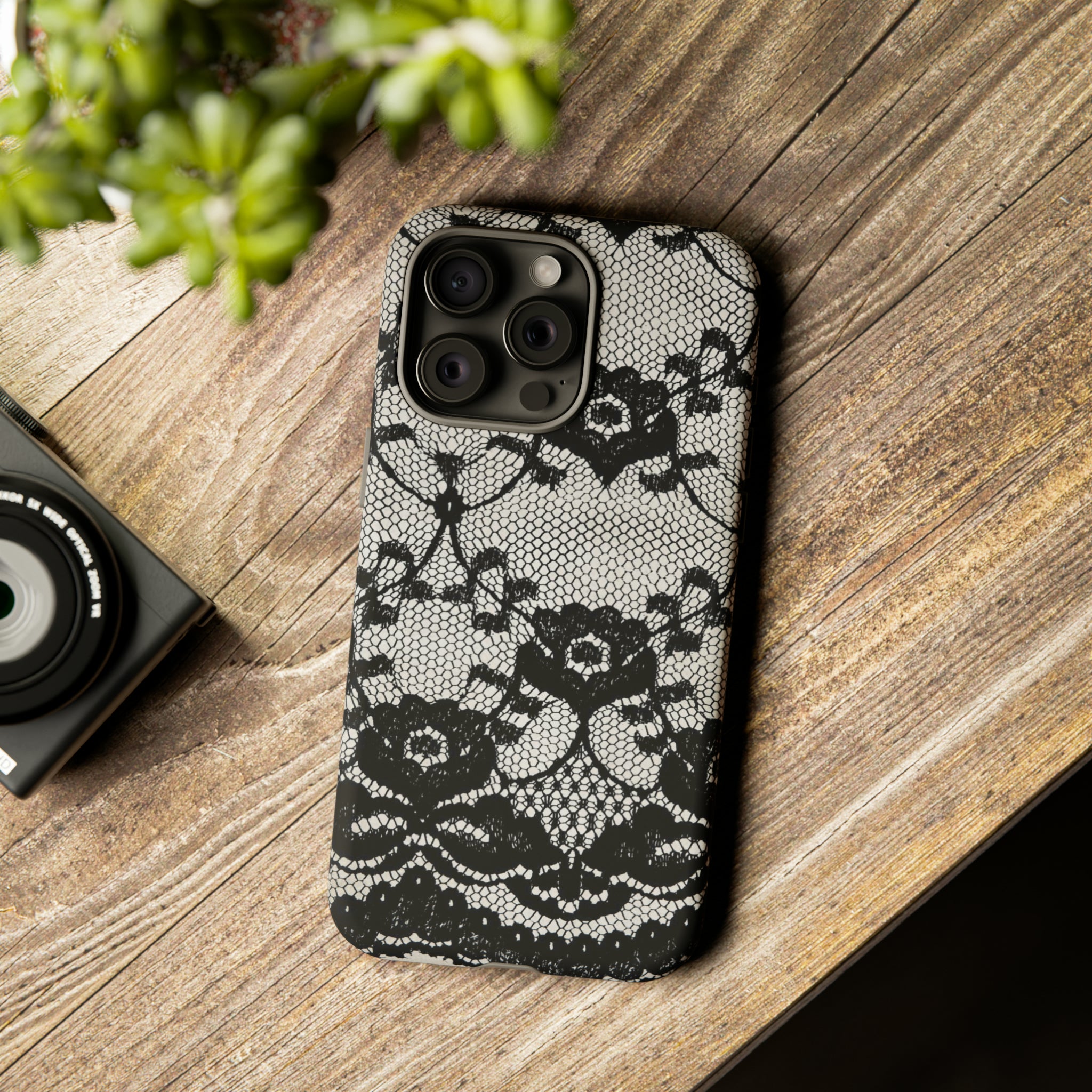 Lilrunge Gothic Flower - Protective Phone Case