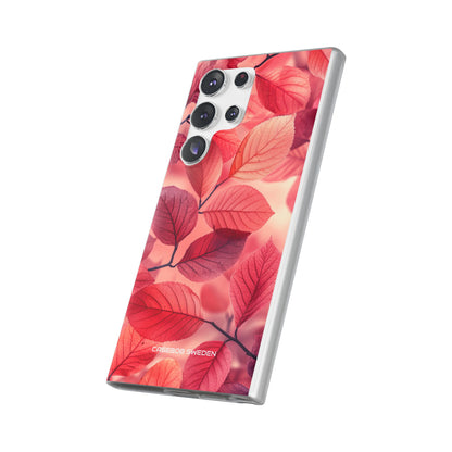 Pink Purple Nature Pattern - Flexi Samsung S23 Phone Case