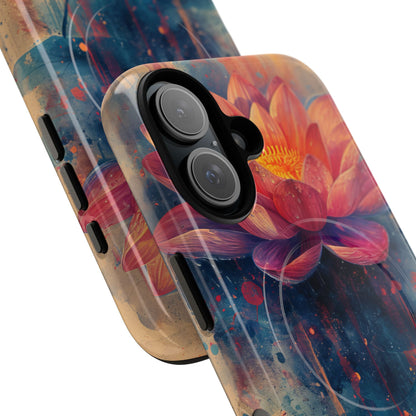 Lotus Blossom Art - Tough + MagSafe® iPhone 16 Phone Case