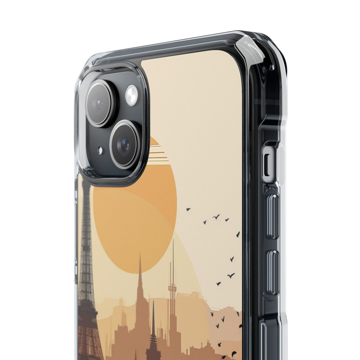 Parisian Sunset Serenity - Phone Case for iPhone (Clear Impact - Magnetic)