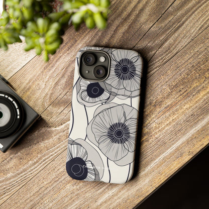 Modern Minimalist Flowers iPhone 15 - Tough Phone Case