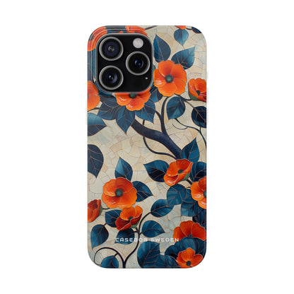 Orange Blossoms Mosaic Harmony iPhone 15 - Flexi Phone Case