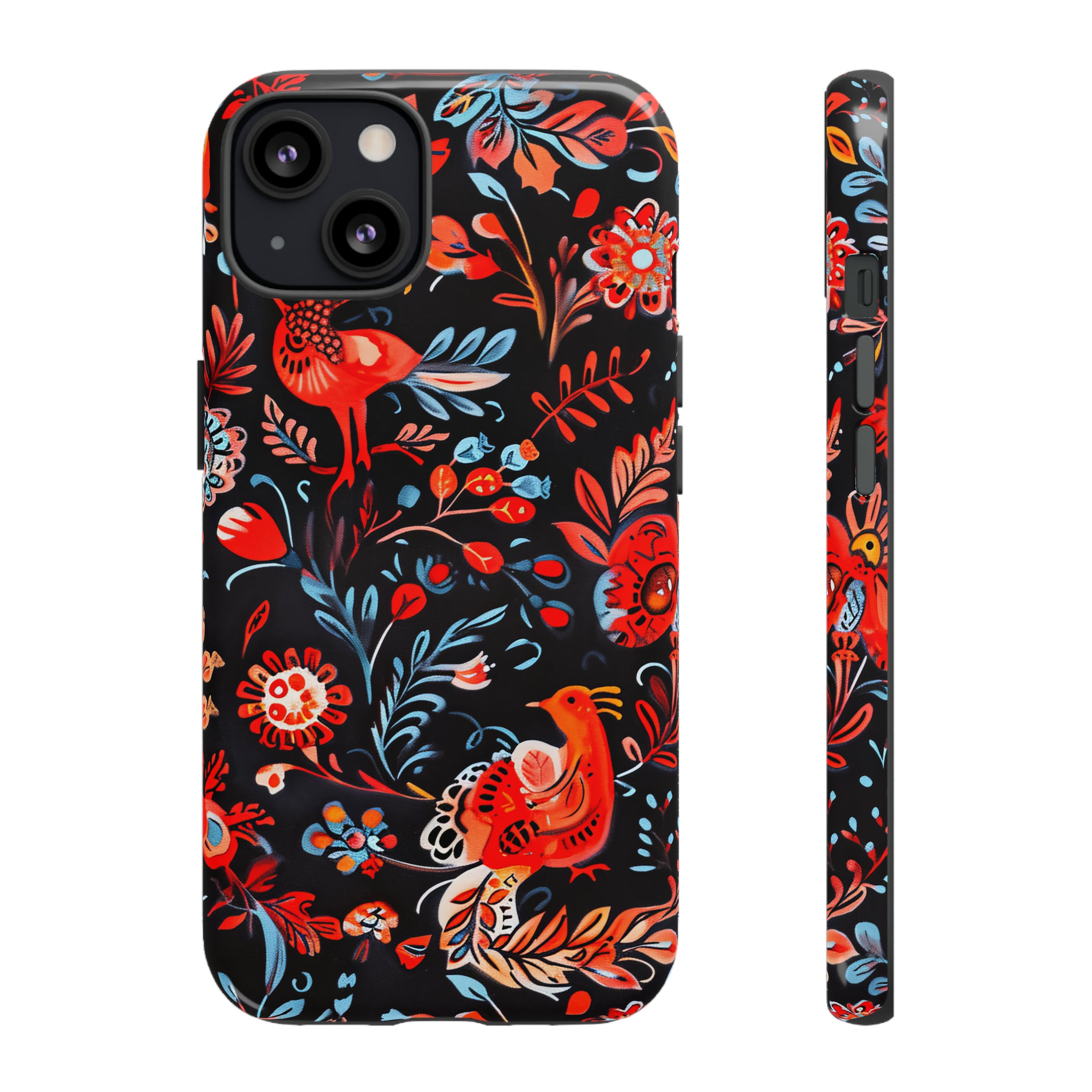 Slavic Myth Firebird & Domovoi - Protective Phone Case