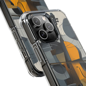 Cello Abstraction - Phone Case for iPhone (Clear Impact - Magnetic)