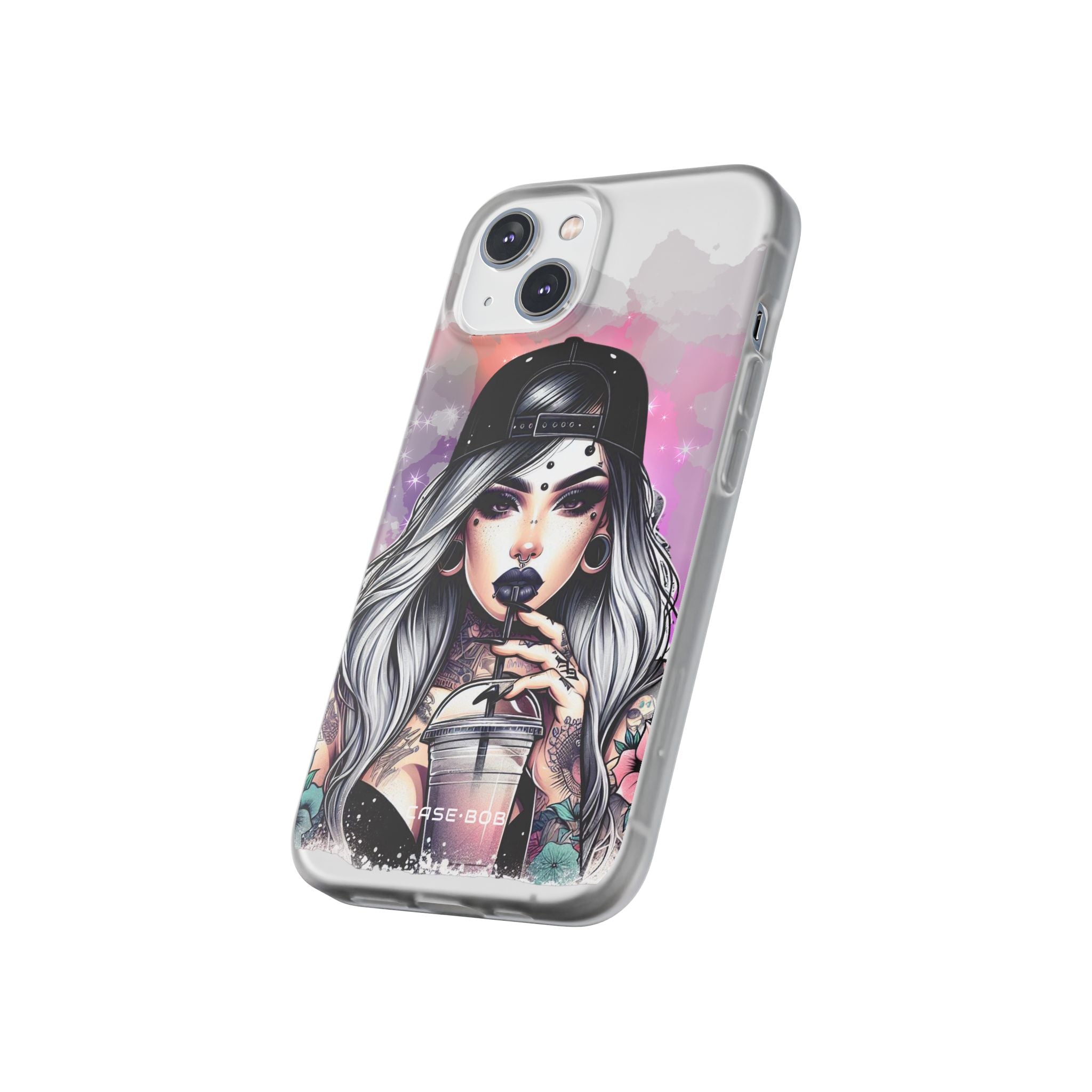 Silver Sip Nebula iPhone 14 Case - Soft