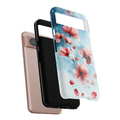 Pink Blossom Drift Google Pixel 8 Case - Tough