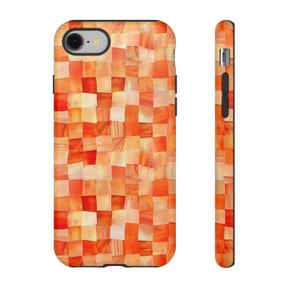 Orange Blaze: Square Gradient - Protective Phone Case