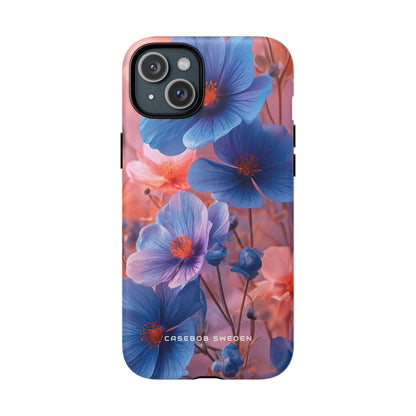 Harmonious Blooming Blues and Pinks iPhone 15 | Tough+ Phone Case