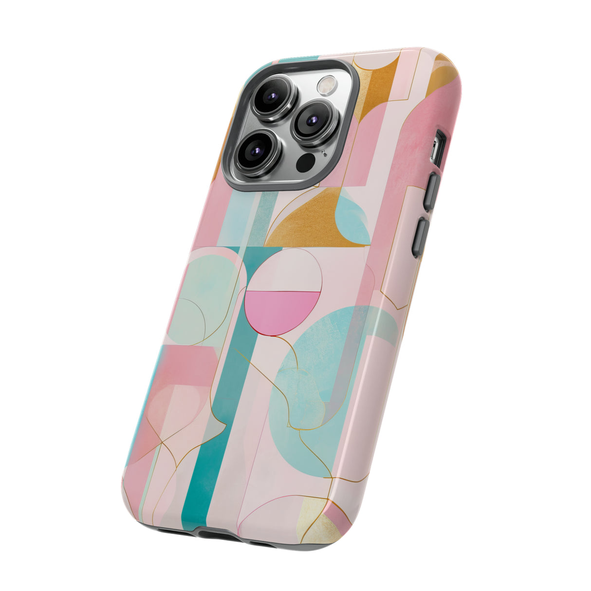 Deco Pink Geometric Fusion - Protective Phone Case