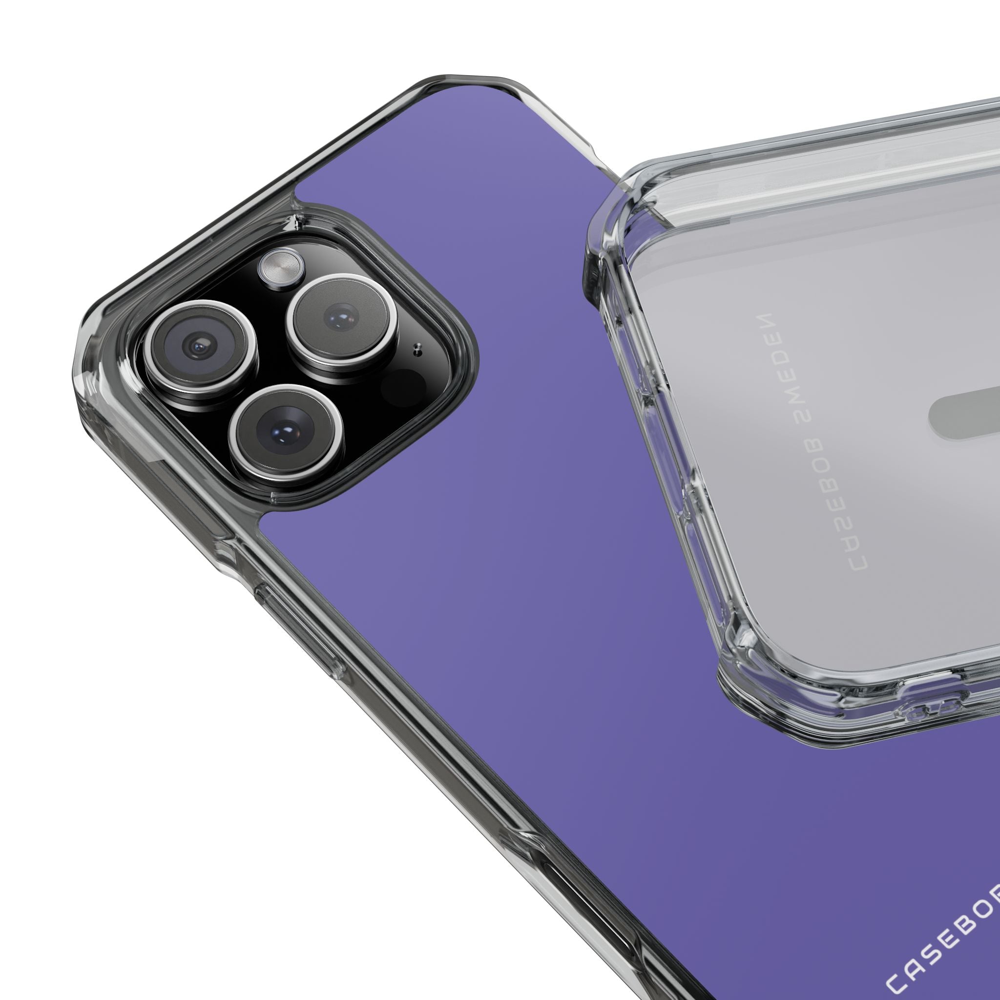 Mittleres Schieferblaues iPhone 16 - Transparente, schlagfeste Handyhülle