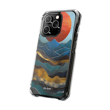 Sunset Geometry Waves iPhone Case - Impact