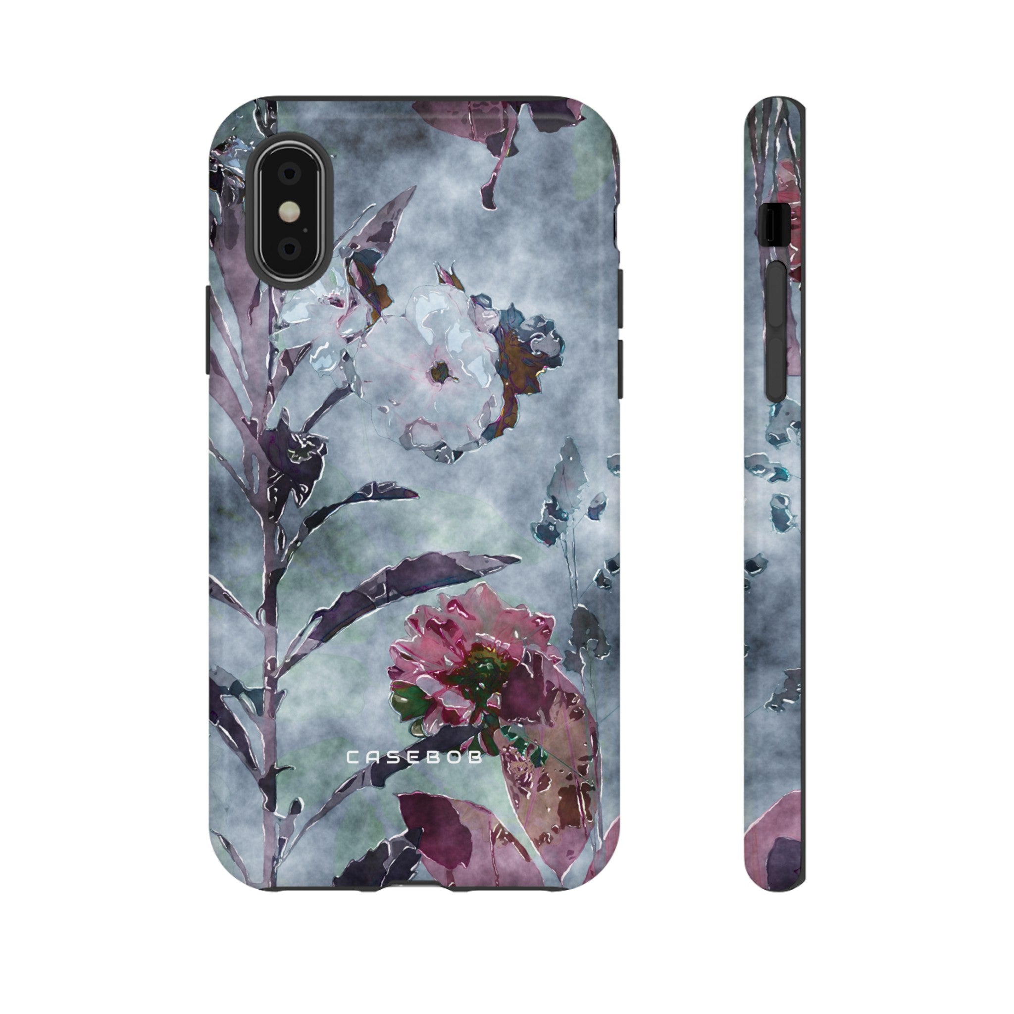 Monochrome Roses, Peonies & Asters - Protective Phone Case