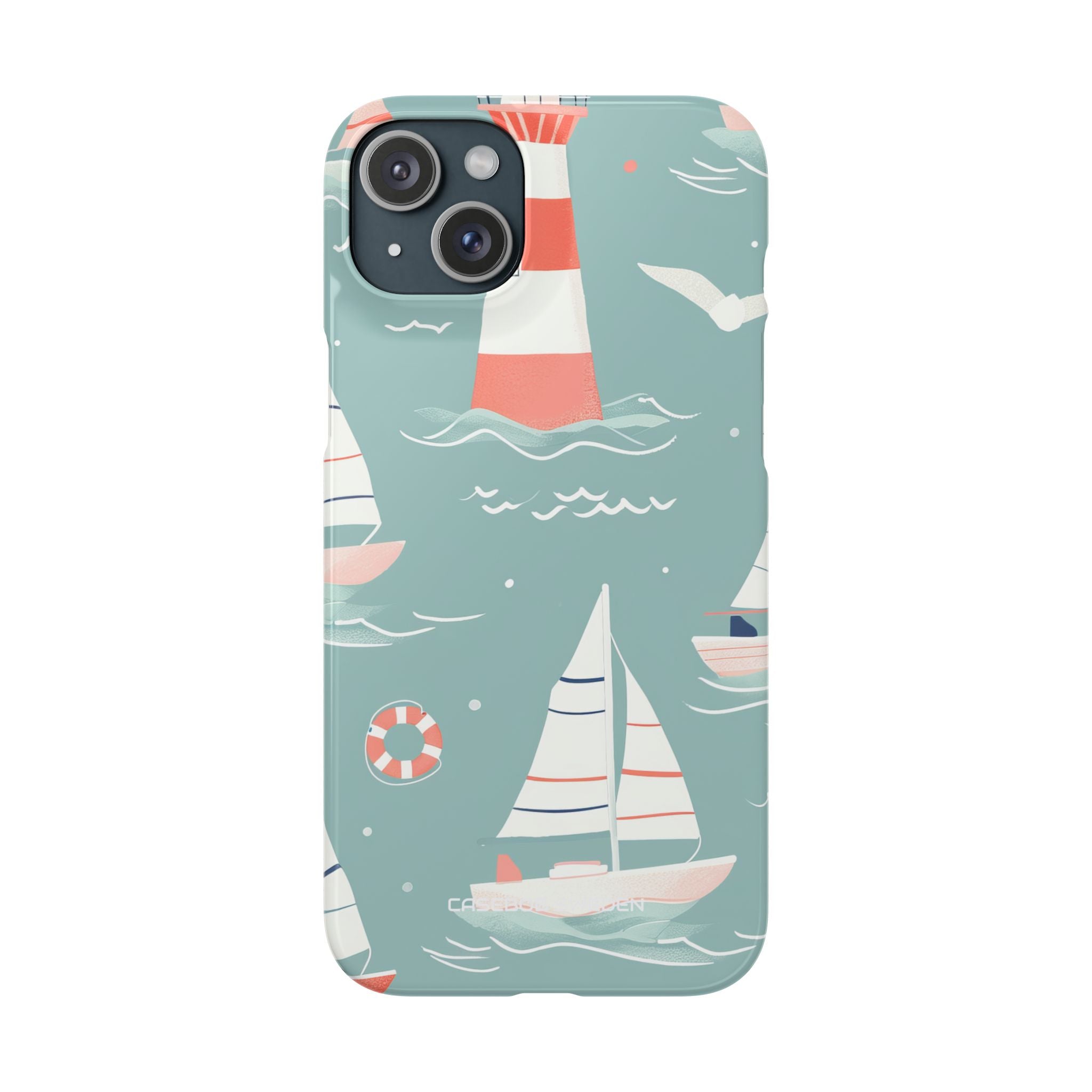 Lighthouse Nautical Charm - Slim iPhone 15 Phone Case