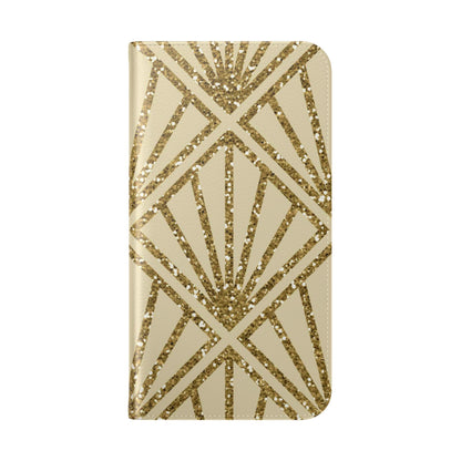 Golden Fan Sparkle - iPhone 16 Plus Case - Wallet