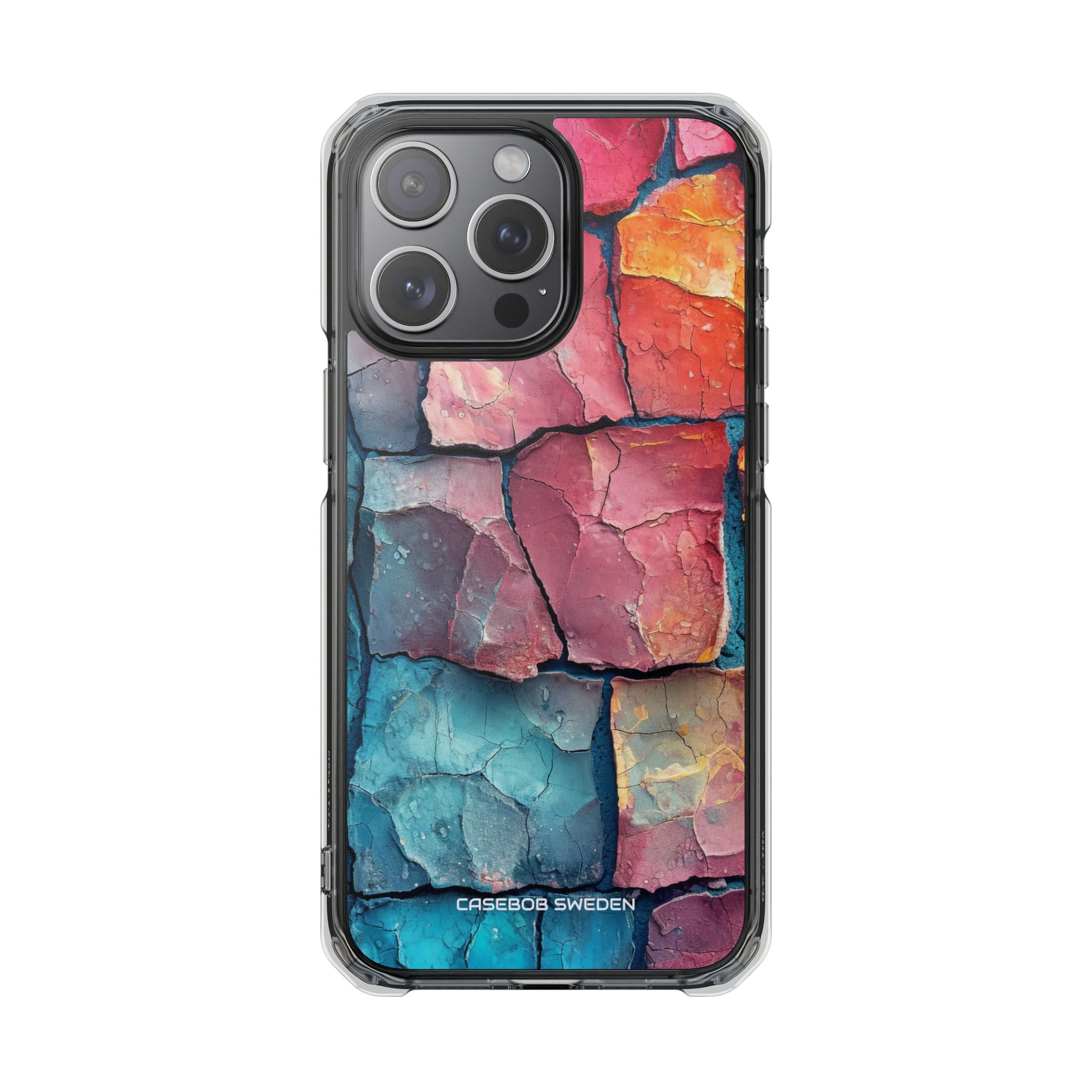 Cracked Earth Mosaic - Clear Impact iPhone 15 Phone Case