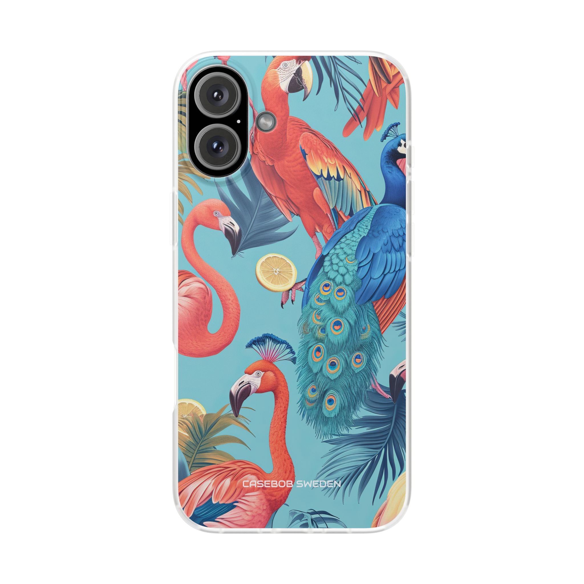 Tropical Flamingo Bliss - Flexi iPhone 16 Phone Case